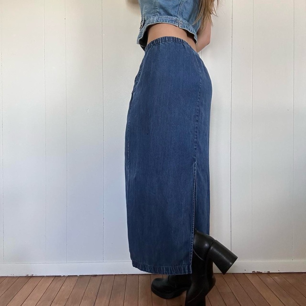 Liz Claiborne Blue Maxi Skirt